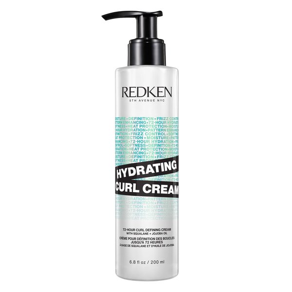 REDKEN Hydrating Curl Cream | 72-Hour Curl Defining Styling Cream | Heat Protection | Formulated with Squalane & Jojoba Oil | For Curly and Coily Hair | Silicone-Free | Paraben-Free