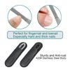 VOGARB 5pcs Nail File Set,Glass and Emery Boards Nail Files Comb for Natural Nails,3.6'' Pocket Size for Grooming Trimming and Polish Fingernail & Toenails(5pcs Set)