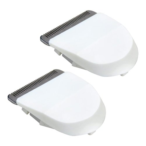 2 Pack White Replacement Snap-On Clipper Trimmer Blades for Wahl Peanut Clipper Trimmer 8685, 8655, 8663, 8685-1701 by BLUE ELF