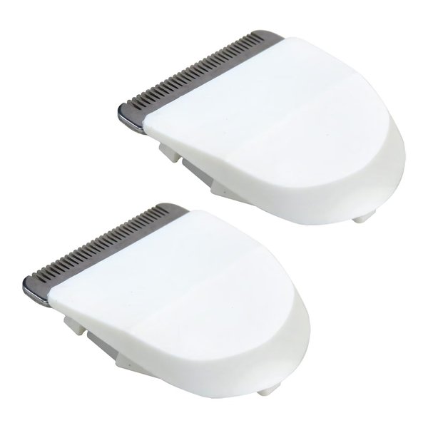 2 Pack White Replacement Snap-On Clipper Trimmer Blades for Wahl Peanut Clipper Trimmer 8685, 8655, 8663, 8685-1701 by BLUE ELF