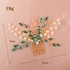 Kercisbeauty Green Crystal Emerald Gold Hair Comb for Wedding Brides Bridesmaid Hair Accessory for Women and Girls Ball Prom Party