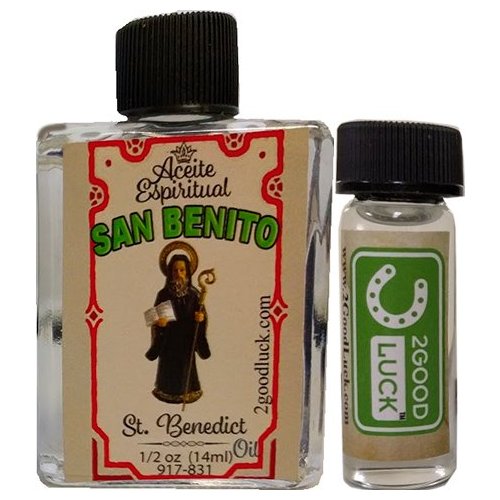 2GoodLuck St. Benedict Spiritual Oil with 1 Dram Perfume Set for Magic and Rituals