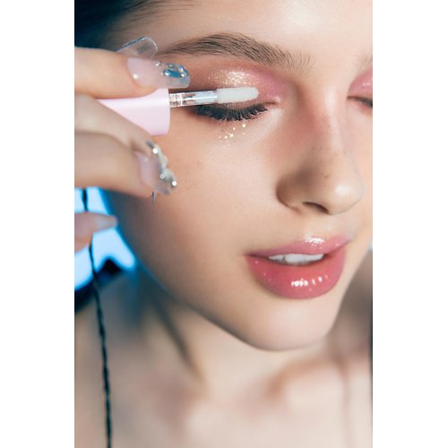 COLORGRAM Milk Bling Shadow 01 Double Star | Pigmented Glistening Liquid Glitter Eyeshadow, Long-lasting Shimmer to Matte, Infused with different sized Glittery Pearls