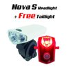 High Power NOVA-S LED Headlight and BARAN Bright Tail light, Yalumi Advanced Optical Quality, Long Battery Life, 1W 120 lumens, AAA Batteries Included …