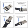 chenyang USB C Flat Cable USB 2.0 Male to USB C Male Ribbon Flex Extension Cable Adapter 0.5M
