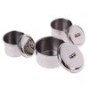 PIAOPIAONIU 3 Pieces Nail Art Equipment Cup Bowls Stainless Steel Acrylic Liquid Powder Cup Stainless Steel Nail Powder Holder Container with Lids for Nail Art Tools