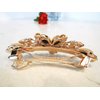 Flower shaped crystal hair barrette clip bridal clip bridal barrette Set: A (Primary color: Gold)