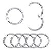 Antner 100Pcs Loose Leaf Binder Rings, 1" Diameter, Nickel Plated Metal Office Book Rings Keychain Key Rings Notebook Rings for School Office