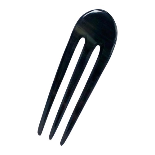 Handmade Buffalo Horn Hair Fork, Chopstick Hair Pins for Long Hair, Chignon, Accessories, Anti-Static Pocket Hair Stick, Gift For Women Mom Wife Daughter Girl, Mothers Day, Birthday (Three Prong)