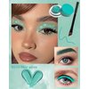 Waterproof Matte Gel Eyeliner Pot- Green Long Lasting Cream Eyeliner Eyebrow Gel, High Intensity Pigments Smudge-proof Eye Liner Brow Cream, for Halloween Cosplay Show Eye Liner Brow Face Makeup-#113