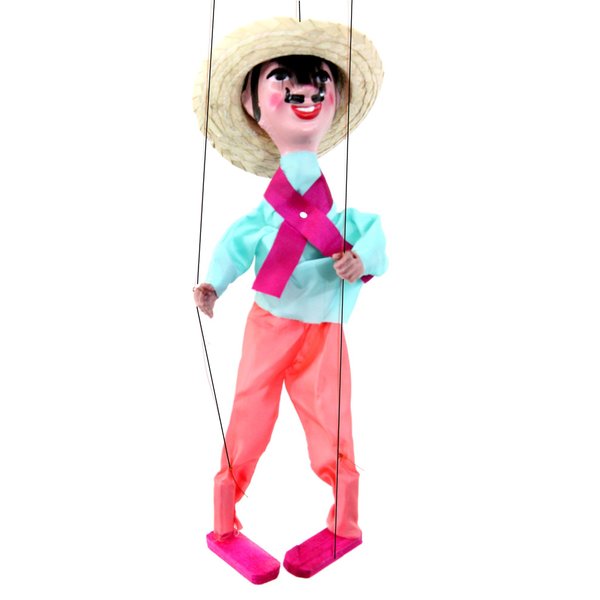 Mexican String Puppet Marionette Titere Laborer