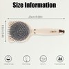 Roucerlin Bear Shape Hair Brush with Comb Cleaner for Fine Thick Curly Hair, Air Cushion Hair Comb, Hairbrush for Women Men, Hair Detangler Brush for Detangling Smoothing Massage