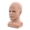 BLTYXT PVC Male Mannequin Head Professional Manikin Training Head for Display Headphone Game Console Hats Wigs Jewellery Glasses Facemask Caps Model Head (L90FuS)