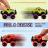 Neureyte 8 Pack Mini Monster Truck for Boys and Girls,Die-Cast Monster Trucks for Kids Party Favors,Pull Back Monster Trucks Toy Vehicles Set for Cake Toppers