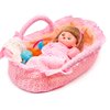 Baby Doll Bassinet Portable Carrier for 8-12 Inches Doll Accessories Baby Doll Crib Set Toys Baby Doll Cradle Sleeping Basket Bed