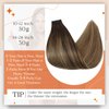 Full Shine Balayage Tape in Hair Extensions Human Hair 14 Inch Tape in Extensions 2/3/27 Brown To Blonde Mixed Brown Ombre Seamless Skin Weft Tape ins Human Hair Extensions Straight Hair 50Gram 20 Pcs