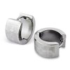 Stainless Steel High Polish Cross Huggie Hoop Earrings 836