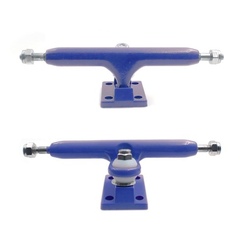 SPITBOARDS 34 mm Fingerboard Pro Trucks by, Real Lock Nuts, Rubber O-Ring Urethane Bushings, Optimised Hanger, Width 34 mm, for Fingerboard Tuning and Assembling (Blue)