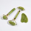 face body jade roller and gua sha for face 3 in 1| 100% natural real stone,aunthentic,natural no squeaks,face beauty,anti aging