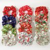 Christmas Hair Clips for Girls Xmas Santa Claus Elastic Hair Bands Christmas Hair Accessories(12 Pcs Christmas A)