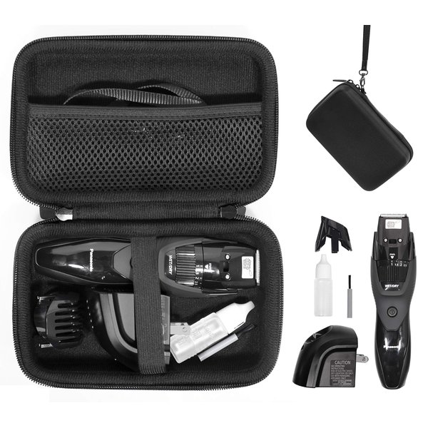 Alltravel case for Panasonic Cordless Men’s Beard Trimmer ER-GB42-K, Trimmer organizing Travel case, Also for Panasonic Wet and Dry Cordless Electric Beard and Hair Trimmer, Hybrid Wet Dry Shaver
