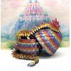 13" 3D Printed Dragon with Dragon Egg, Articulated Dragon, Rainbow Nebula Imperial Dragon, Dragon Fidget Toy, Home Office Decor Executive Desk Toy ID003-NEBULA