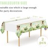 Princess Tablecloth Green Floral Birthday Party Table Covers Princess and Frog Girls Birthday Party Decorations Supplies 70.8 x 42.5 in (2)