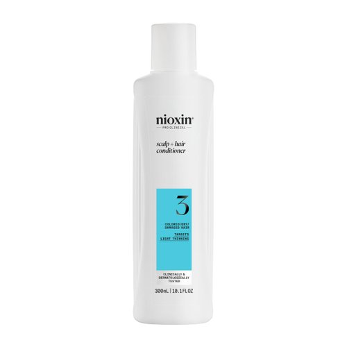 Nioxin System 3 Scalp + Hair Conditioner | For Colored or Damaged Hair with Light Thinning| With Niacinamide and Biotin |10.1 Fl Oz