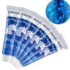 SUMEITANG 6PCS Blue Face Body Glitter Gel，Mermaid Holographic Sequins Chunky Glitter Paint for Party Singer Concerts Music Festival Rave Accessories for Girls Women Face Body Hair Sparkling Makeup