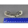 Cream Grey Black barrette plastic marbled rectangle hair clip accessory 3.75 inches long over the curve