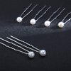 40 Packs Pearl Hair Pins Bridal Wedding Pearl Hair Accessories White Pearl Bobby Clips for Brides and Bridesmaids Hair Style
