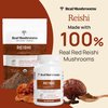 Real Mushrooms Reishi Capsules - Organic Mushroom Extract Supplement with Potent Red Reishi Mushroom - Vegan Mushroom Supplement, Non-GMO, 90 Caps