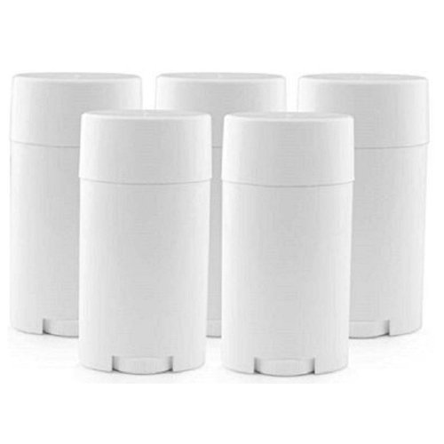 10pcs Plastic White 15ml Empty Oval Deodorant Container Lip Balm Tubes Lip Gloss Container Holder With Caps