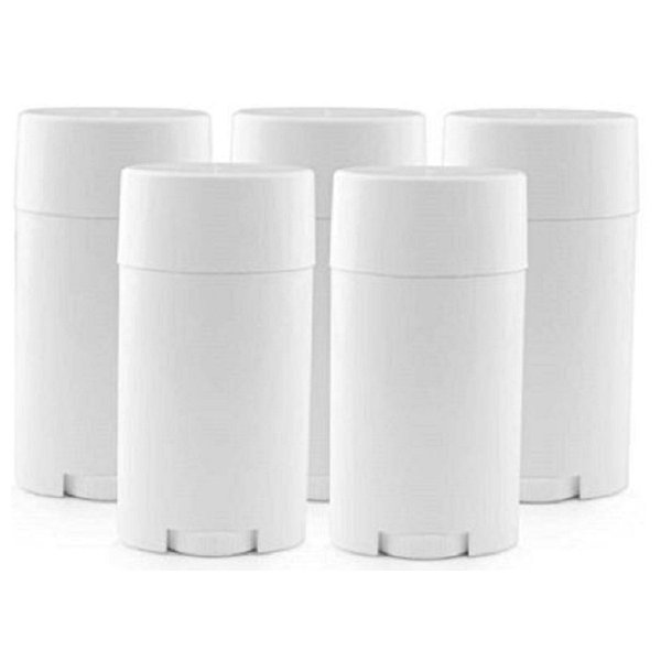 10pcs Plastic White 15ml Empty Oval Deodorant Container Lip Balm Tubes Lip Gloss Container Holder With Caps