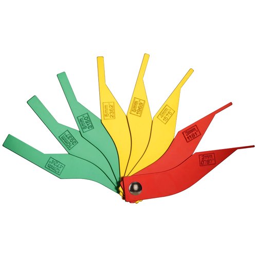 MEASUREMAN 8-Piece Brake Pad Gauge Tool Set Use with Disc and Drum Brake Pads, Stamped Metric and SAE Callouts