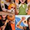 Konsait 72 Pcs Halloween Temporary Tattoos, Metallic Gold Temporary Tattoos Halloween Goodie Bag Stuffers Body Makeup Fake Tattoos Non Candy Halloween Treats