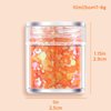 GABOX 8 Jars Sunset Orange Cosmetic Chunky Glitter Set, Holographic Nail Resin Glitter, Fine Powder+1mm+2mm+3mm Sequins Flakes, Iridescent Art Glitter Set for Body Face Eyes Hair Crafts