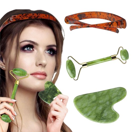 XInNGPnN Women's fashion portable non-slip folding headband,Facial Massager Reduce Puffiness and Improve Wrinkles,Cute Headband set Gift for Women,(testudinarious),Set of 3