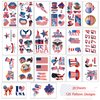 Fourth of July Tattoos, 20 sheets American Flag Temporary Tattoos, USA face tattoos, Red White Blue tattoos stickers, 4th of July, Independence Day, Memorial Day, Patriotic Theme Party Supplies
