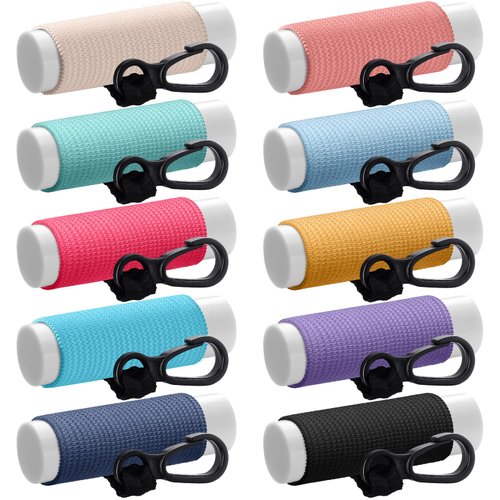 Sureio 10 Pack Lip Balm Holder Keychain Compact Clip On lipstick Holder Lip Gloss Holder Keychain(Earth Tones)(Bright Colors)