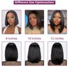 DÉBUT Short Bob 4x4 Lace Closure Straight Hair Wigs 100% Human Hair Glueless Wig Brazilian Virgin Hair Lace Front Wigs Natural Color 8 Inch