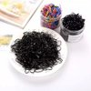 2000 PCS Hair Bands, Black Elastic Hair Band, Mini Hair Rubbers Ties for Girls Ponytail Hair Accessories, Soft Elastic Bands Non-Slip Small Hair Tie, with 2 PCS Topsy Tail Hair Tools.