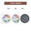 XFM Teaching Clock for Classroom - Small Colorful Clock Battery Operated 8 Inch - Plastic Silent Wall Clock Non Ticking - Analog Clock for Kids Learning