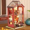 DIY Book Nook Kits - Creativity 3D Wooden Puzzle Bookend Bookshelf Decor for Teen Adults - Miniature Dollhouse kit Crafts, Tiny House Kit to Live in with LED Lights - Martin's Bookstore