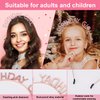 NQEUEPN Birthday Sash and Crown, Pink It's Me Hi i'm The Birthday Girl Sash and Crown Rhinestone Headband Hair Accessories for Women Girls Gift Birthday Decoration Party Favors