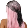 Rhinestone Mesh Headband Rhinestone Head Scarf Sparkly Wide Head Scarfs Crystal Nightclub Headscarfs Stretchy Black Headwrap Rave Party Head Wraps Rave Hair Accessories for Women Girls