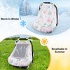 Unicorn Castle Baby Car Seat Cover Infant Car Seat Covers for Babies Breathable Car Seat Canopy Mesh Window Carseat Cover for Four Seasons Newborn