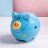 JYPHM Ceramic Piggy Bank for Kids Coin Bank for Boys and Girls Unique Birthday Gift Nursery Decor Piggy Banks Blue (5x5x4inch)