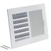 EZ-FLO 10 x 4 Inch (Duct Opening) White Air Vent Cover for Wall or Ceiling, Two-Way Ventilation Register, Solid Steel HVAC Cover, 61609