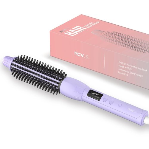 Novuspro Hair Curling Brush, 60 Minutes Auto Safety Shut Off, Cool Touch Bristles, 11 Temperature...